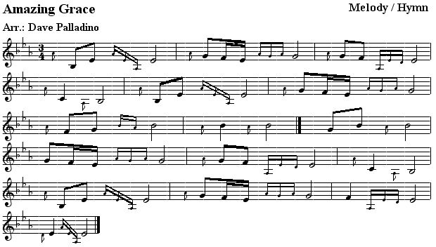 Amazing Grace (notation bretonne)