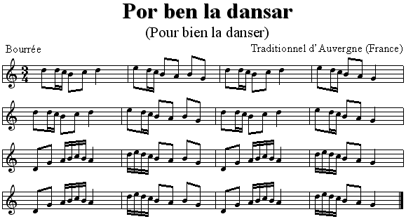 Por ben la dansar (pour bien la danser)